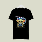 Baby Yoda Mandalorian Hugs Tennessee Titans Star Wars Fan 3 T Shirt