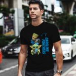 Baby Yoda and Groot Hug Carolina Panthers 0 T Shirt