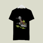 Baby Yoda and Mandalorian Calvin and Hobbes 3 T Shirt