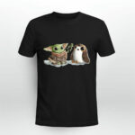Baby Yoda and Sad Porg 4 T Shirt
