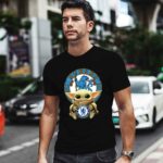 Baby yoda hug Chelsea logo 2021 2 T Shirt