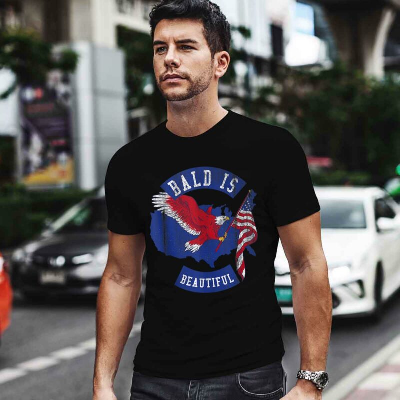 Bald Is Beautiful Bald Eagle Patriotic American 0 T Shirt