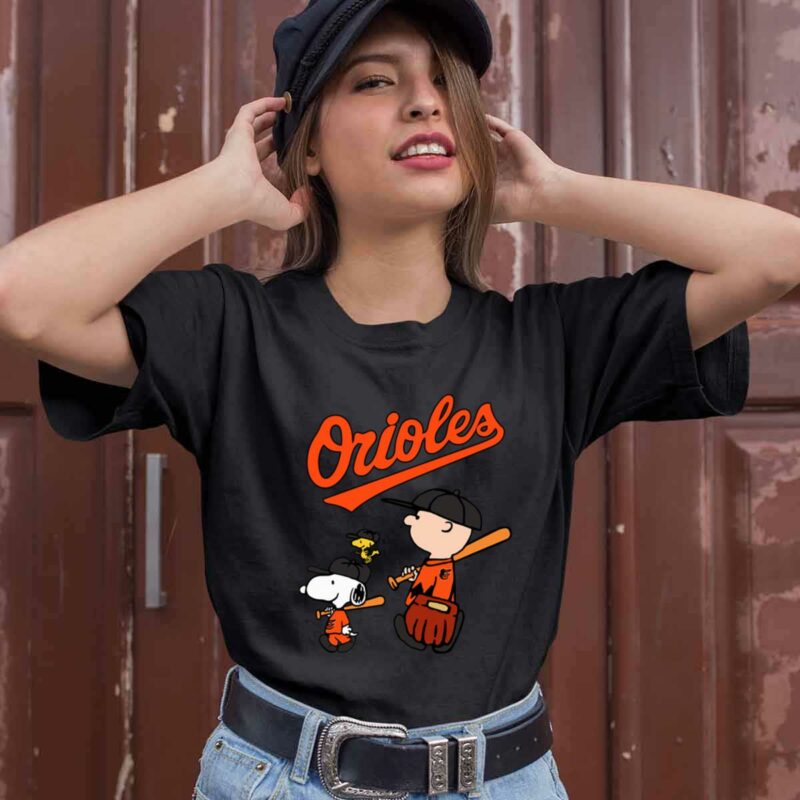 Baltimore Orioles Lets Play Baseball Together Snoopy 0 T Shirt