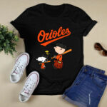 Baltimore Orioles Lets Play Baseball Together Snoopy 2 T Shirt