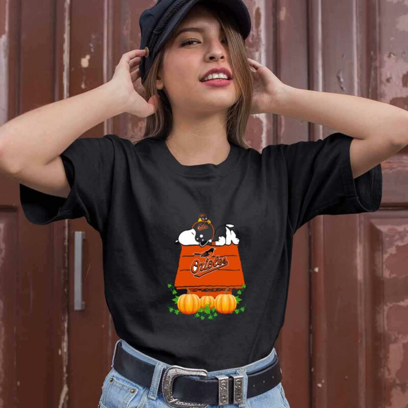 Baltimore Orioles Snoopy Pumpkin House 0 T Shirt