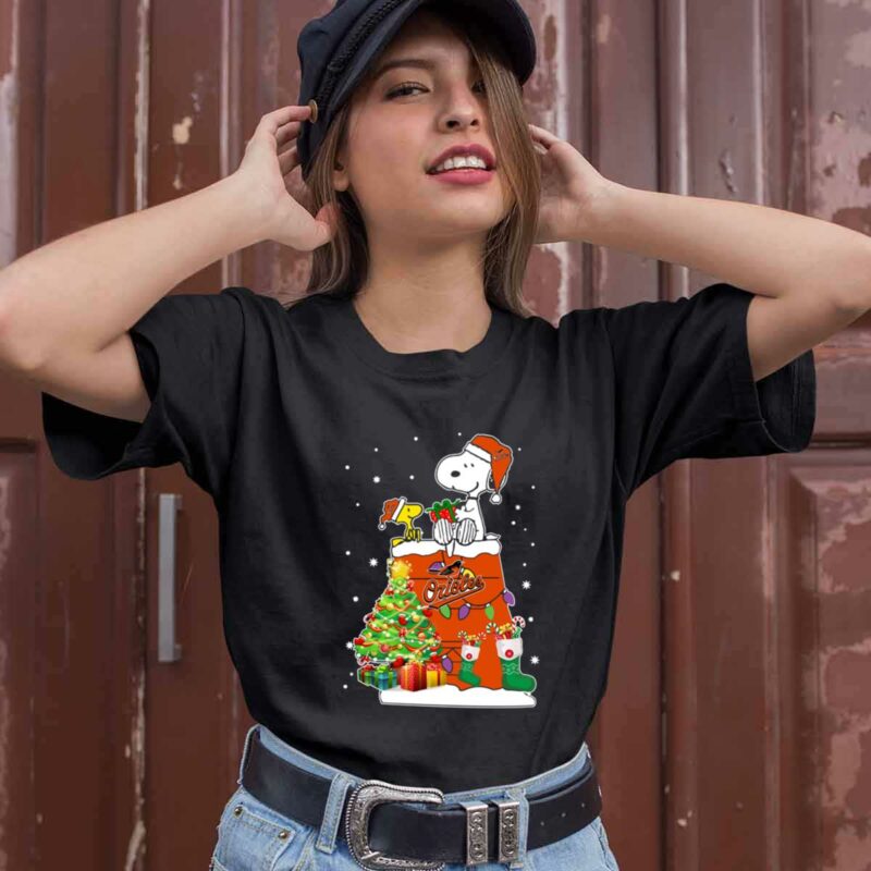 Baltimore Orioles Snoopy Woodstock Christmas 0 T Shirt