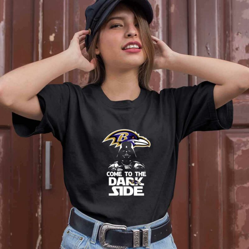 Baltimore Ravens Come To The Dark Side Dark Vader Star Wars 0 T Shirt