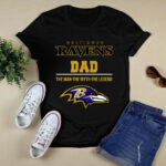 Baltimore Ravens Dad The Man The Myth The Legend 2 T Shirt