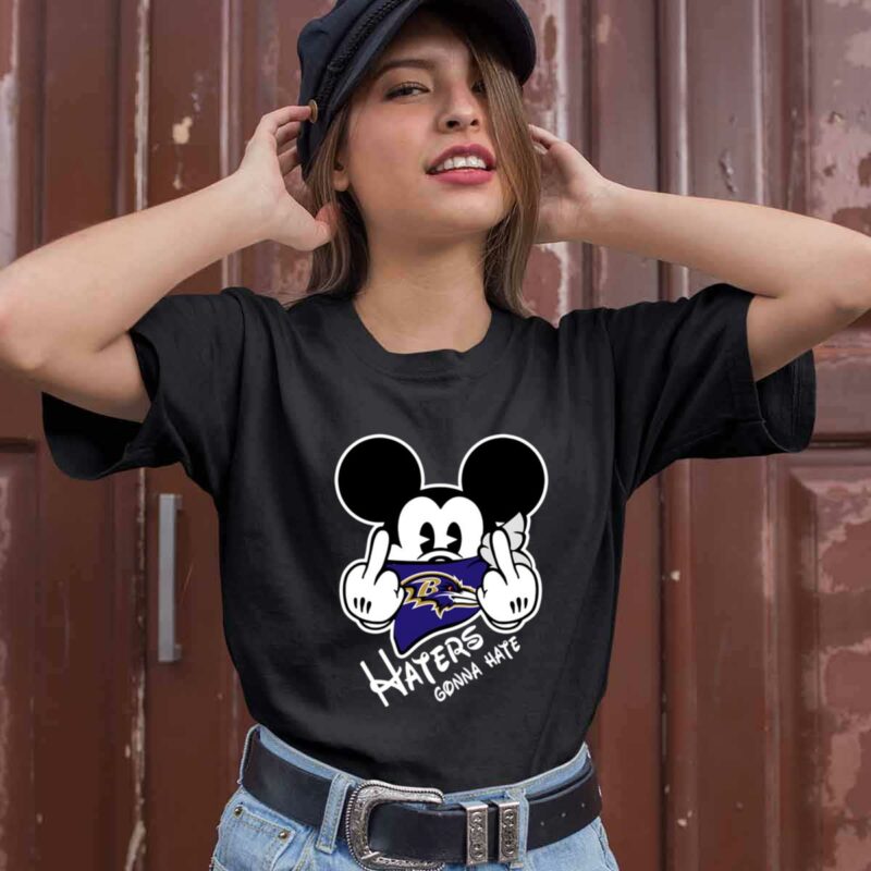 Baltimore Ravens Haters Gonna Hate Mickey Mouse 0 T Shirt