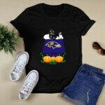 Baltimore Ravens Snoopy Pumpkin House 2 T Shirt