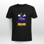 Baltimore Ravens Snoopy Pumpkin House 3 T Shirt