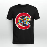 Baseball Chicago Cubs Autism Awareness 2 T Shirt