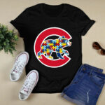 Baseball Chicago Cubs Autism Awareness 3 T Shirt