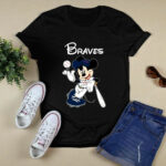Baseball Mickey Team Atlanta Braves 2 T Shirt