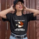 Basset Hound And Coffee What Day is Today Who Cares Im Retired 1 T Shirt 1