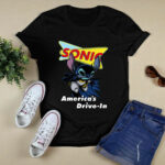 Bat Stitch Sonic Americas Drive In 4 T Shirt