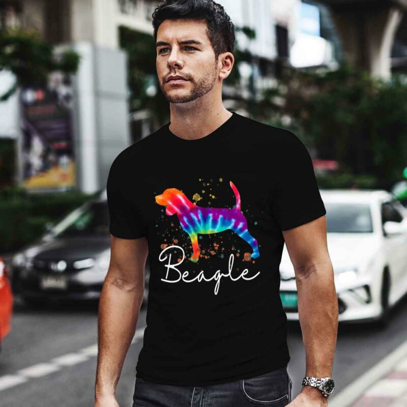 Beagle Tie Dye Rainbow Dog Lover Gift 0 T Shirt 1