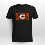 Believe In Monsters Chicago Bears 2 T Shirt