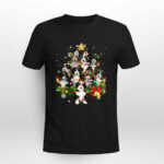 Bernedoodle Christmas Tree Lights Funny Dog Xmas 4 T Shirt