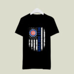 Best Chicago Cubs dad ever american flag 3 T Shirt