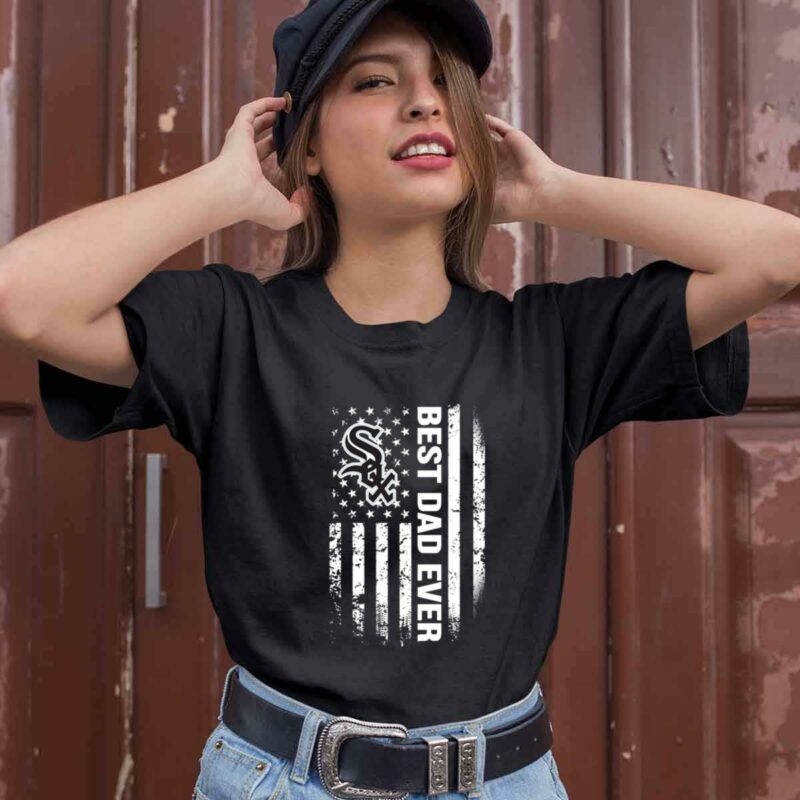 Best Chicago White Sox Dad Ever American Flag 0 T Shirt