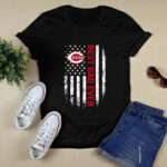 Best Cincinnati Reds dad ever american flag 2 T Shirt