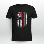 Best Cincinnati Reds dad ever american flag 3 T Shirt