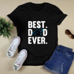 Best Dad Ever Carolina Panthers logo Father Day 3 T Shirt