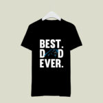 Best Dad Ever Carolina Panthers logo Father Day 4 T Shirt