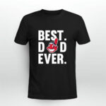 Best Dad Ever Cleveland Indians logo Father Day 4 T Shirt