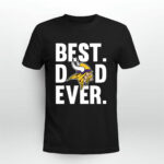 Best Dad Ever Minnesota Vikings logo Father Day 4 T Shirt