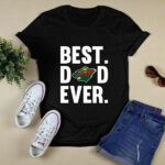 Best Dad Ever Minnesota Wild logo Father Day 4 T Shirt
