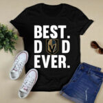 Best Dad Ever Vegas Golden Knights logo Father Day 4 T Shirt