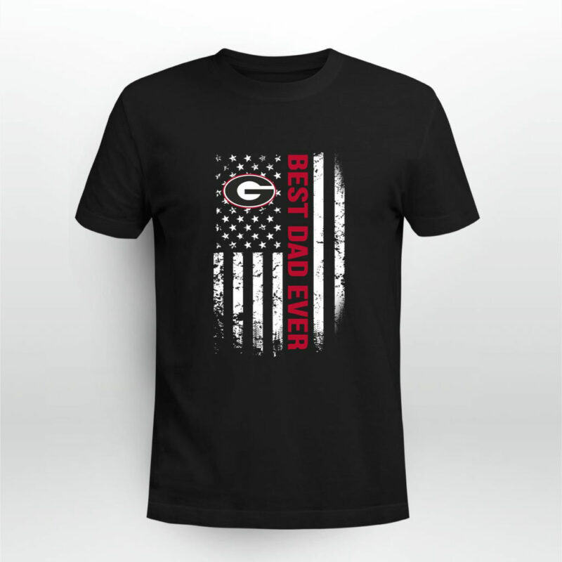 Best Georgia Bulldogs Dad Ever American Flag 0 T Shirt