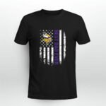 Best Minnesota Vikings dad ever american flag 3 T Shirt
