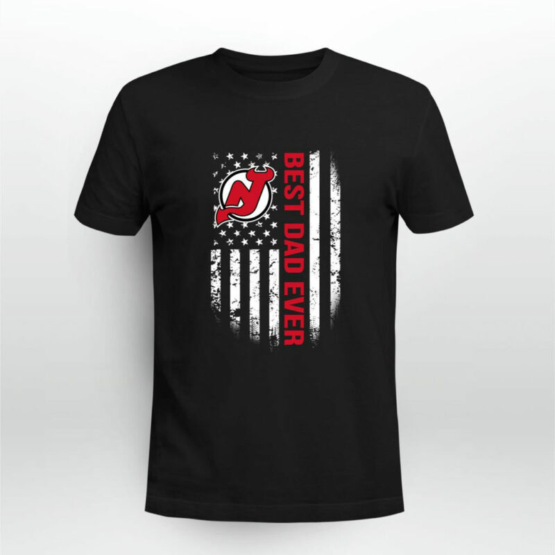 Best New Jersey Devils Dad Ever American Flag 0 T Shirt