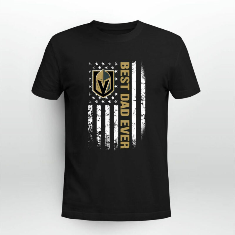 Best Vegas Golden Knights Dad Ever American Flag 0 T Shirt