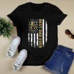 Best Vegas Golden Knights dad ever american flag 4 T Shirt