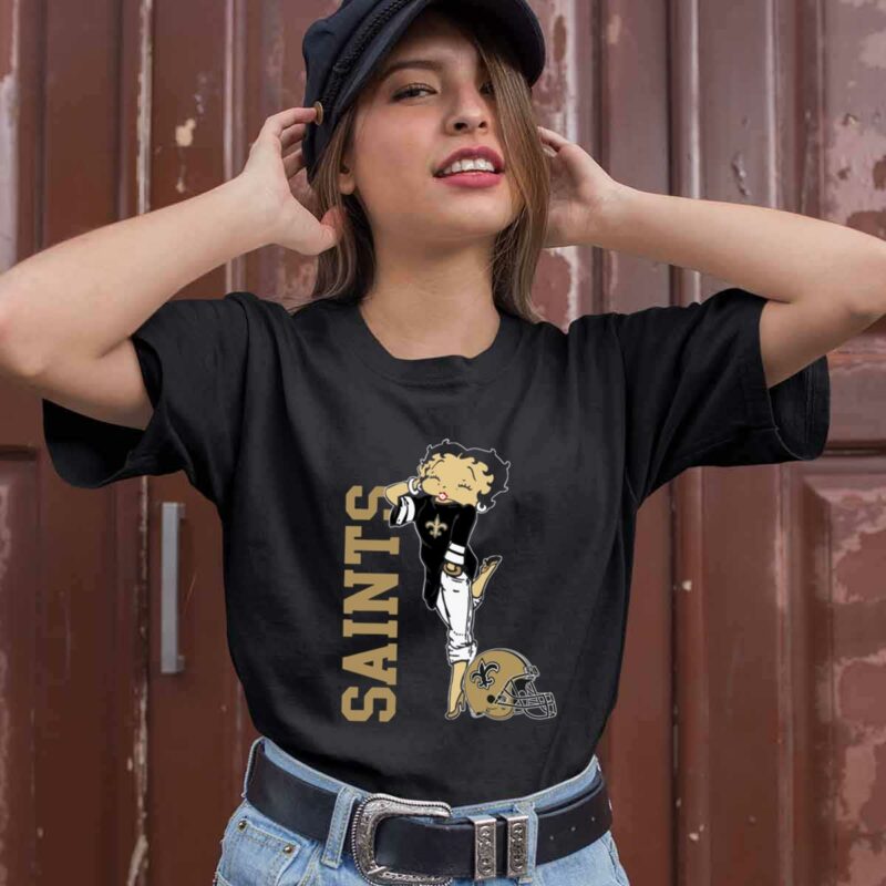 Betty Boop New Orleans Saints 0 T Shirt