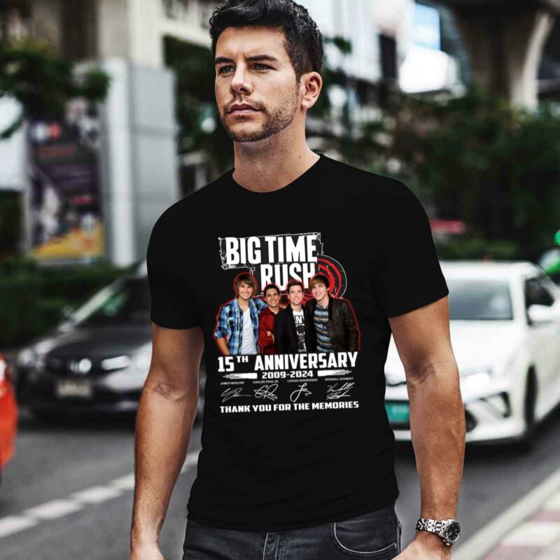 Big Time Rush 15Th Anniversary 2009 2024 Thank You For The Memories 0 T Shirt