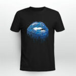 Biting Glossy Lips Sexy Detroit Lions Football 4 T Shirt