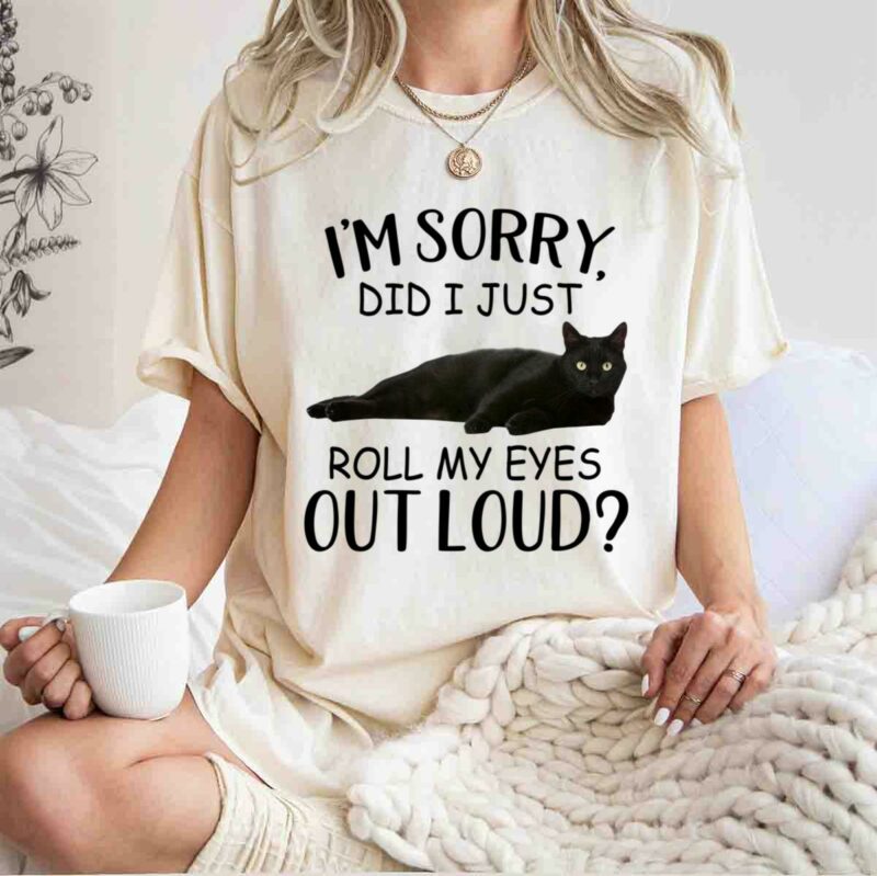 Black Cat Im Sorry Did I Just Roll My Eyes Out Loud For Cat Lovers 0 T Shirt