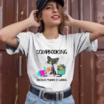 Black Cat Scrapbooking Because Murder Is Wrong 1 T Shirt
