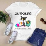 Black Cat Scrapbooking Because Murder Is Wrong 3 T Shirt