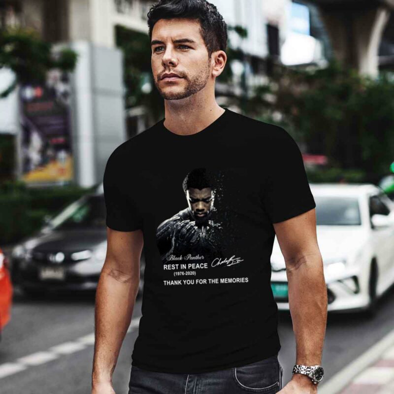 Black Panther Chadwick Boseman Rest In Peace 1976 2020 Thank You For The Memories Signature 0 T Shirt