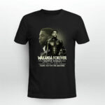 Black Panther Wakanda Forever Chadwick Boseman Signature 1976 2020 Thank You for the Memories 4 T Shirt