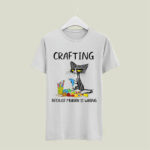 Black cat crafting because murder is wrong 5 T Shirt