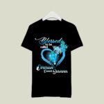 Blessed To Be Called Ovarian Cancer Surviver Cross God 3 T Shirt