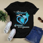 Blessed To Be Called Ovarian Cancer Surviver Cross God 4 T Shirt