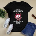 Blood Inside Me Alabama Crimson Never Underestimate An Old Man Who Was Born In May 4 T Shirt